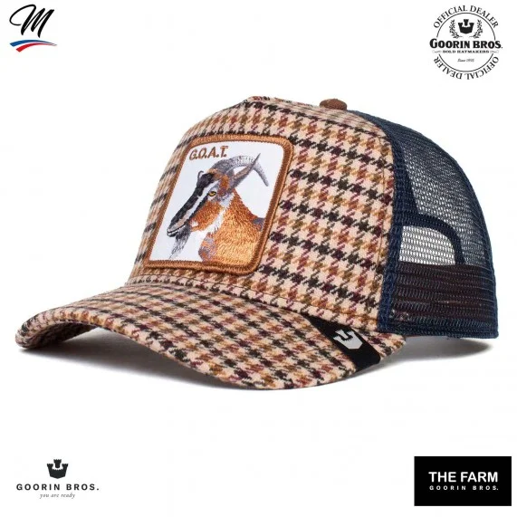 Gorra G.O.A.T. Checkered Trucker Cap - Cabra Good Kid Plaad City (Gorras) Goorin Bros chez FrenchMarket