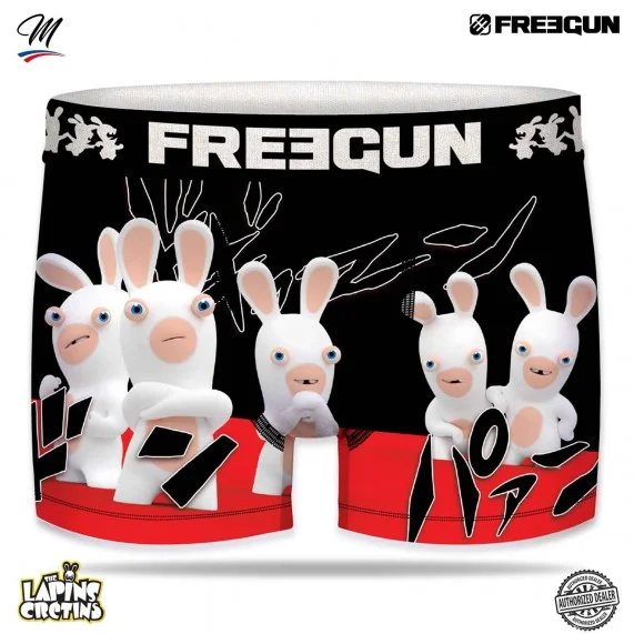 Set van 3 Rabbids boxers voor heren (Herenboxershorts) Freegun chez FrenchMarket