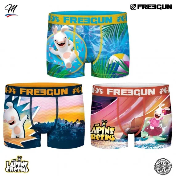 Set di 3 boxer da uomo Rabbids (Boxer da uomo) Freegun chez FrenchMarket