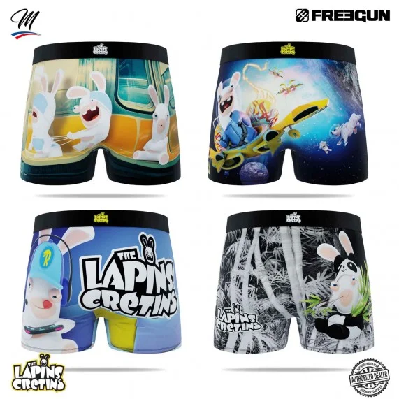 Set di 4 boxer Rabbids da uomo (Boxer da uomo) Freegun chez FrenchMarket