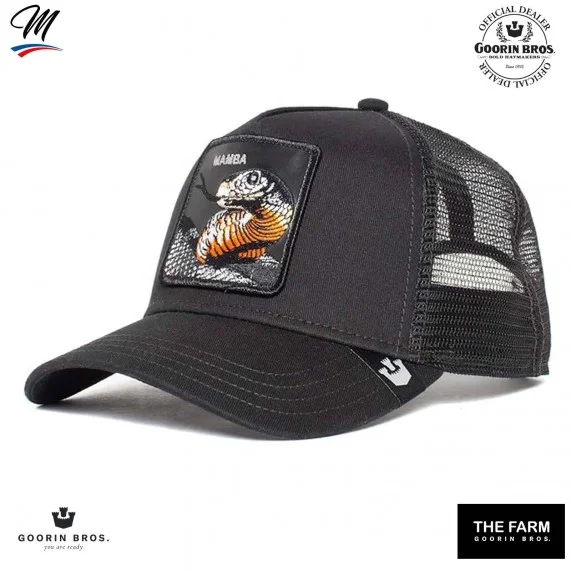 Trucker Cap Schlange "Black Mamba" (Cap) Goorin Bros auf FrenchMarket