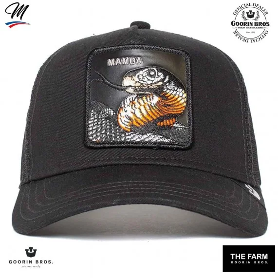 Cappello Trucker Black Mamba Snake (Cappellino) Goorin Bros chez FrenchMarket