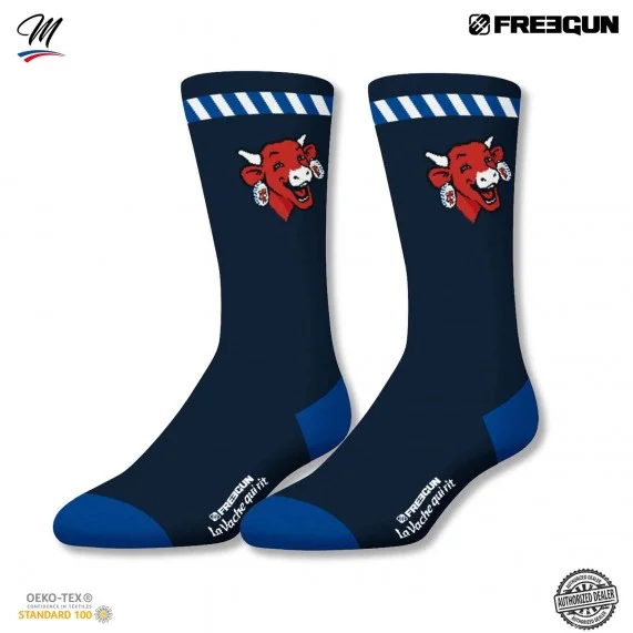 Lote de 2 pares de calcetines para hombre "La vaca que ríe (Calcetines de fantasía) Freegun chez FrenchMarket