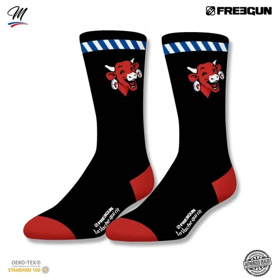 Lot de 2 paires de Chaussettes Homme "La Vache qui rit" (Chaussettes fantaisies) Freegun chez FrenchMarket