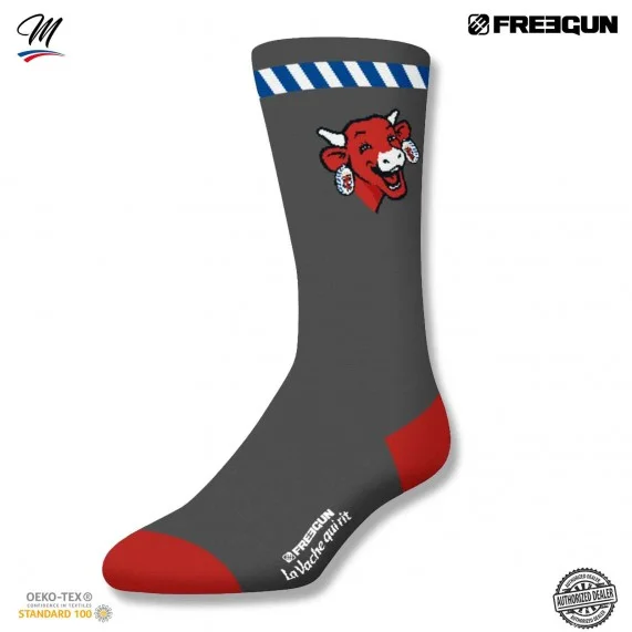 Lot de 2 paires de Chaussettes Homme "La Vache qui rit" (Chaussettes fantaisies) Freegun chez FrenchMarket