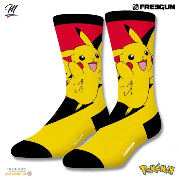 Juego de 2 pares de calcetines Pokemon para hombre (Calcetines de fantasía) Freegun chez FrenchMarket