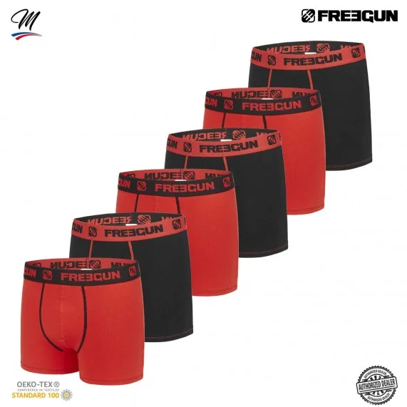 6er-Pack Boxershorts für Männer aus Baumwolle (Boxershorts für Männer) Freegun auf FrenchMarket