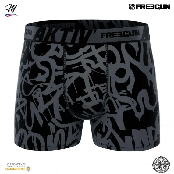 6er-Pack Herren-Boxershorts aus Baumwolle AKTIV Sport "Graffiti" (Boxershorts für Männer) Freegun auf FrenchMarket