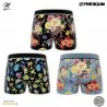 3er-Pack Boxershorts für Männer aus Baumwolle "Premium Signature Flowers" (Boxershorts für Männer) Freegun auf FrenchMarket