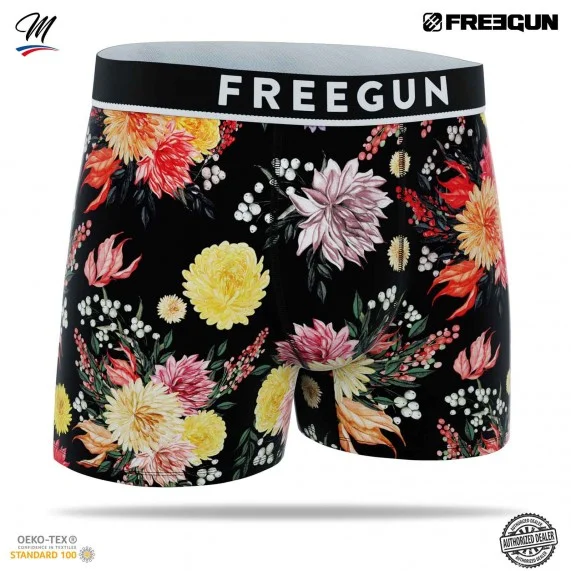 3er-Pack Boxershorts für Männer aus Baumwolle "Premium Signature Flowers" (Boxershorts für Männer) Freegun auf FrenchMarket