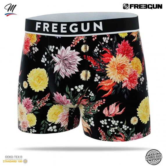 Lot de 3 Boxers Homme Coton "Premium Signature Flowers" (Lot boxers Homme) Freegun chez FrenchMarket