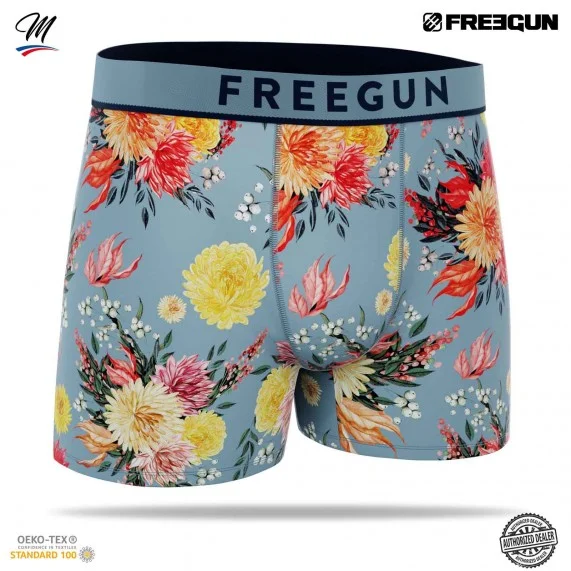 3er-Pack Boxershorts für Männer aus Baumwolle "Premium Signature Flowers" (Boxershorts für Männer) Freegun auf FrenchMarket