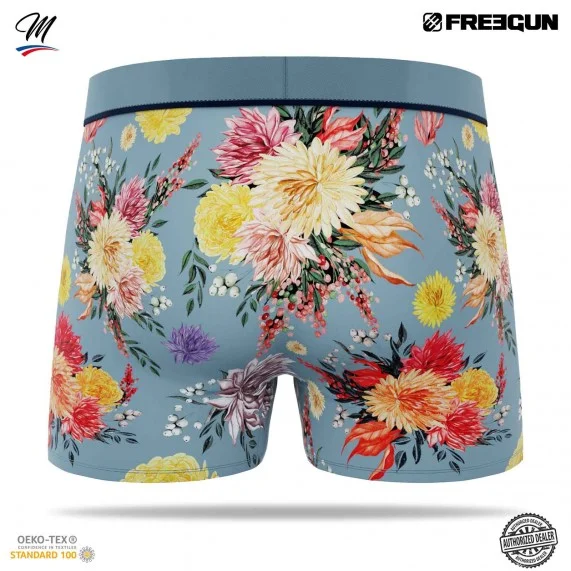 Boxer de algodón "Premium Signature Flowers" para hombre (Boxers) Freegun chez FrenchMarket