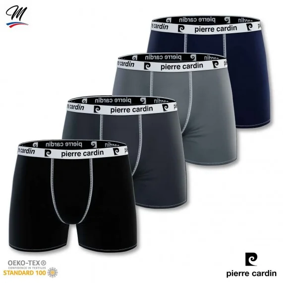 Set di 4 boxer da uomo 100% cotone (Boxer da uomo) Pierre Cardin chez FrenchMarket