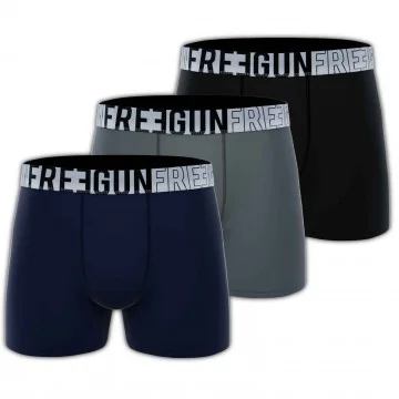 Set van 3 Premium Signature EN Katoenen Boxers voor Mannen (Herenboxershorts) Freegun chez FrenchMarket