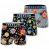 3er-Pack Boxershorts für Männer aus Baumwolle "Premium Signature Flowers" (Boxershorts für Männer) Freegun auf FrenchMarket