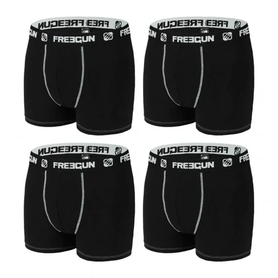 Set van 4 heren boxers van premium katoen (Herenboxershorts) Freegun chez FrenchMarket