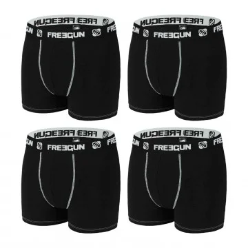 Juego de 4 bóxers de algodón de primera calidad para hombre (Calzoncillos para hombre) Freegun chez FrenchMarket