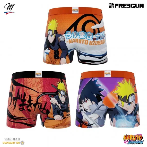 3er-Set Boxershorts für Männer Naruto Shippûden (Boxershorts für Männer) Freegun auf FrenchMarket