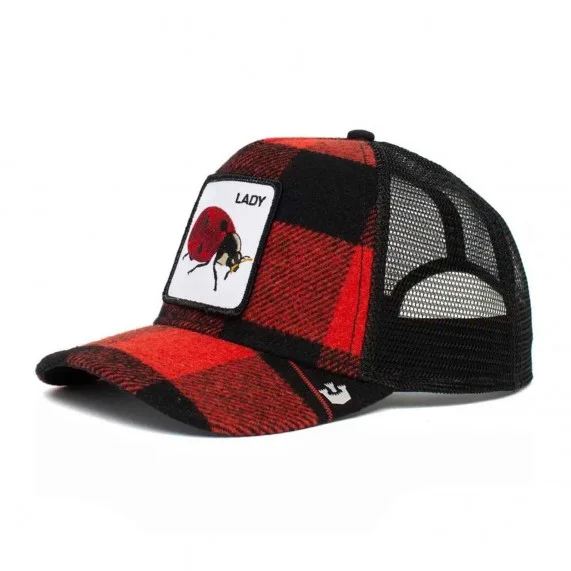 Cappello trucker LADY Plaidy Bug Ladybird (Cappellino) Goorin Bros chez FrenchMarket