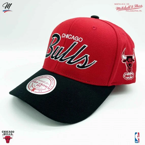 Cappellino Chicago Bulls HWC "Team Script 2.0" NBA (Cappellino) Mitchell & Ness chez FrenchMarket