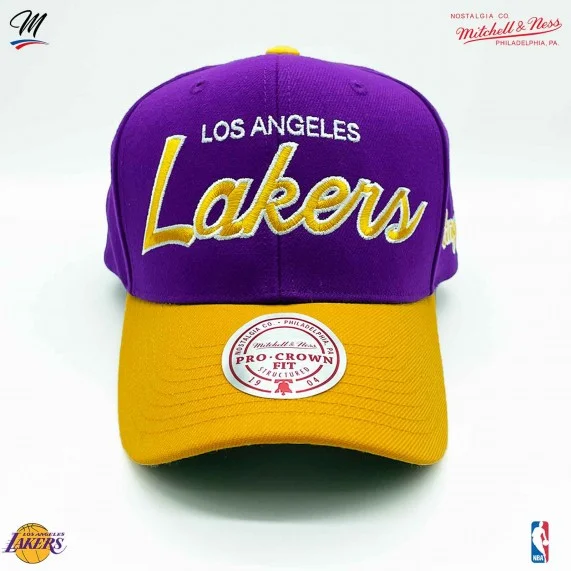 Cappellino NBA Los Angeles Lakers HWC "Team Script 2.0 (Cappellino) Mitchell & Ness chez FrenchMarket