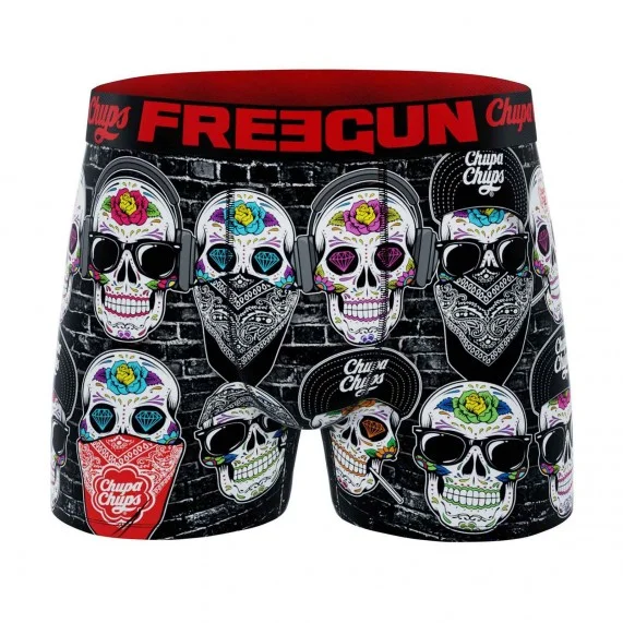 Boxer Homme Microfibre Skull "Chupa Chups" (Boxers Homme) Freegun chez FrenchMarket