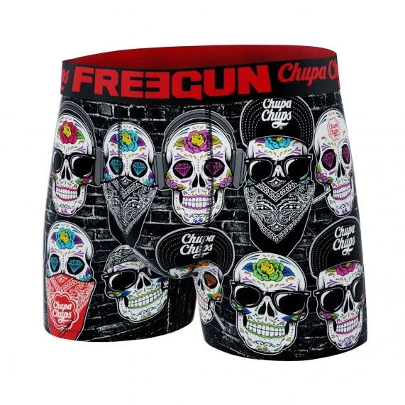 Boxer Homme Microfibre Skull "Chupa Chups" (Boxers Homme) Freegun chez FrenchMarket