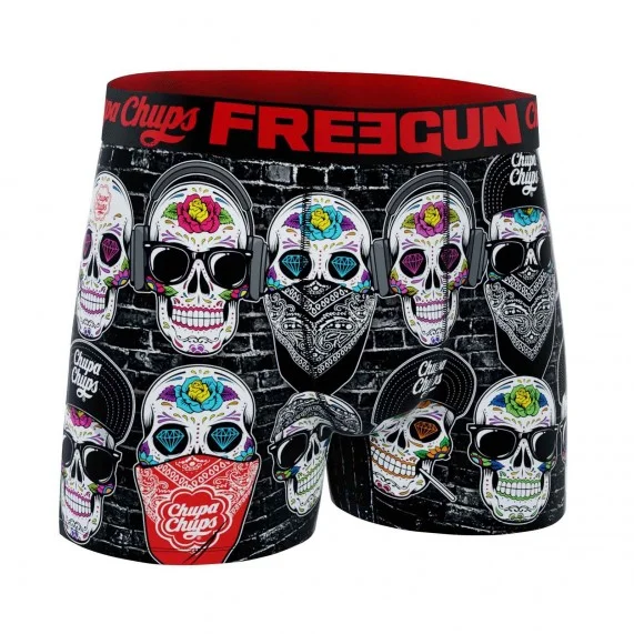 Boxer Homme Microfibre Skull "Chupa Chups" (Boxers Homme) Freegun chez FrenchMarket