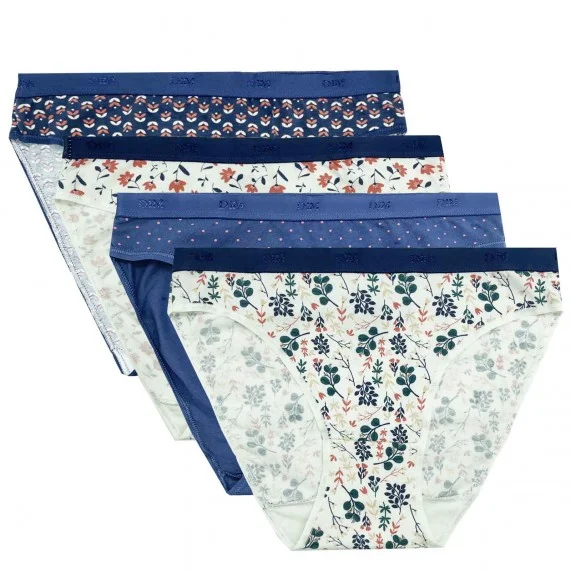 Lot de 4 Culottes Fantaisies Coton Stretch "EcoDim" (Bragas) Dim chez FrenchMarket