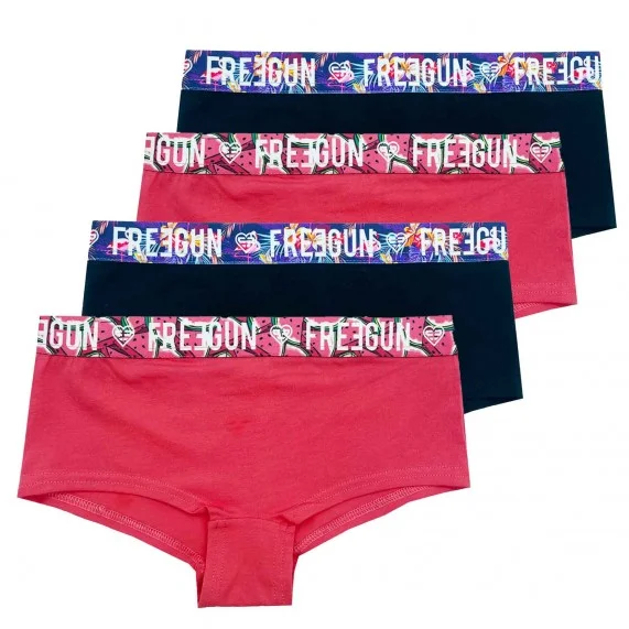 Set of 4 Organic Cotton Shorties for Girls (Boxers/Shorty) Freegun on FrenchMarket