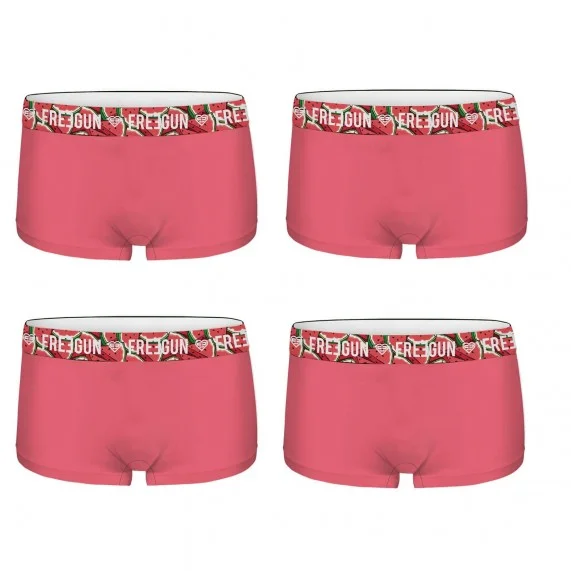 Juego de 4 calzoncillos de algodón orgánico para niñas (Boxers/Shorty) Freegun chez FrenchMarket