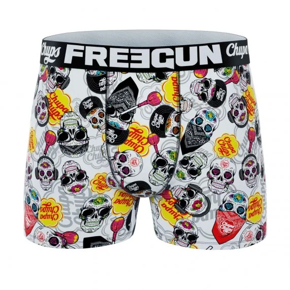 Boxer de microfibra con calavera "Chupa Chups" para niño (Boxers) Freegun chez FrenchMarket