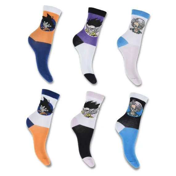 Lot de 6 Paires de Chaussettes Garçon Dragon Ball Z (Fantaisies) French Market chez FrenchMarket