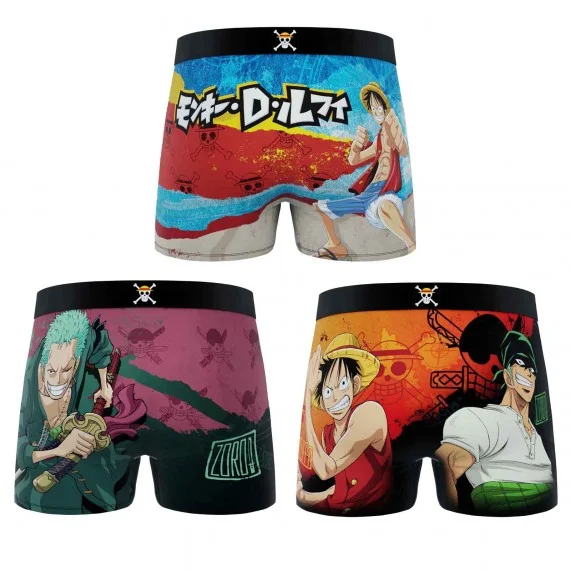 Lot de 3 Boxers Homme Microfibre "One Piece" (Lot boxers Homme) Freegun chez FrenchMarket