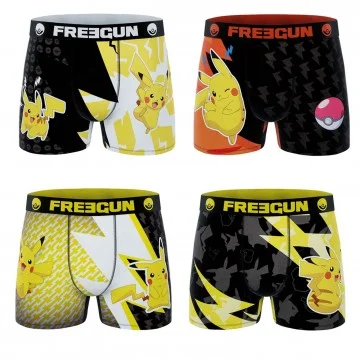 Lot de 4 Boxers Garçon Pokemon Pikachu (Lot boxers Garçon) Freegun chez FrenchMarket