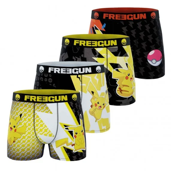 Set di 4 boxer da ragazzo Pokemon Pikachu (Boxer da ragazzo) Freegun chez FrenchMarket