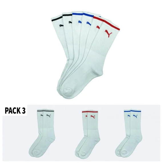 Calcetines Sport Crew Stripe (Calcetines deportivos) PUMA chez FrenchMarket