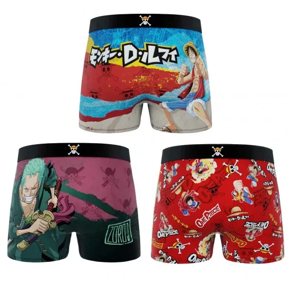 3er-Pack Boxershorts, Jungen, Mikrofaser "One Piece (Boxershorts für Jungen) Freegun auf FrenchMarket