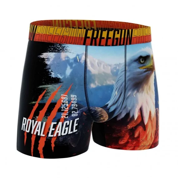 Boxer Mann Mikrofaser "Wilde Tiere" (Boxershorts) Freegun auf FrenchMarket