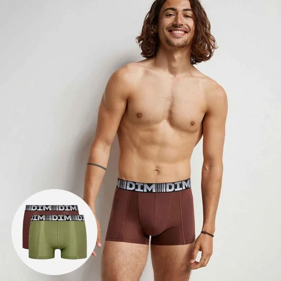 Set di 2 boxer da uomo in cotone 3D Flex Air (Boxer da uomo) Dim chez FrenchMarket