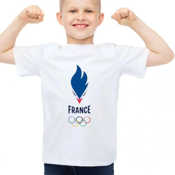 T-Shirt Enfant France "JO Paris 2024" 100% Coton (T-Shirts) French Market chez FrenchMarket