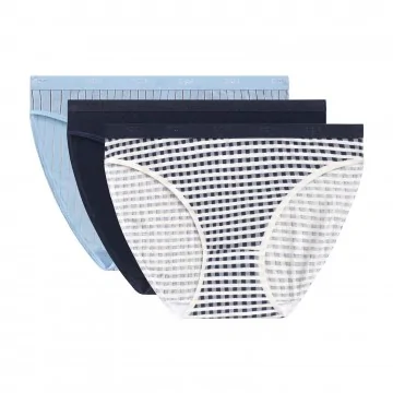 3er Set Cotton Stretch Fancy Panties "Les Pockets de Dim" (Höschen) Dim auf FrenchMarket