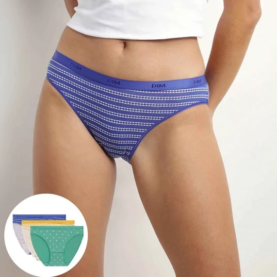 Set of 3 Cotton Stretch Fancy Panties "Les Pockets de Dim" (Panties) Dim on FrenchMarket