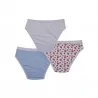 Set of 3 Girls' Fancy Cotton Stretch Panties "The Pockets (Panties) Dim on FrenchMarket