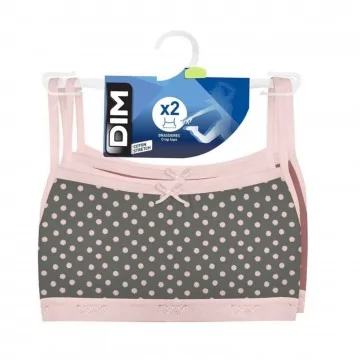 Set di 2 reggiseni da ragazza in cotone elasticizzato "Les Pockets (Reggiseni) Dim chez FrenchMarket