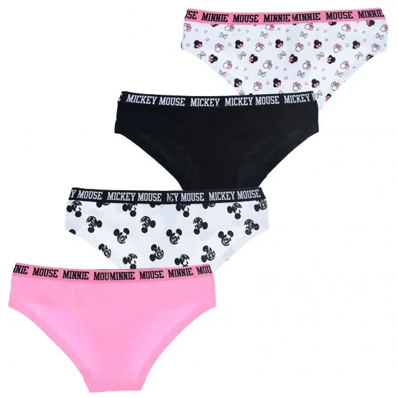 Set van 4 katoenen boxershorts voor dames Mickey Disney (Slipje) French Market chez FrenchMarket