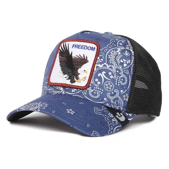 Cappellino Trucker con scritta "Freedom" in Paisley (Cappellino) Goorin Bros chez FrenchMarket