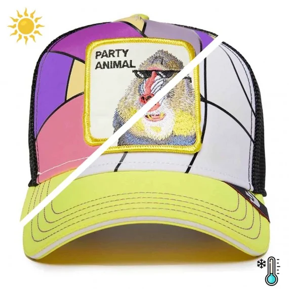 Cappello Trucker Heat Wave "Merriermaker" "PARTY ANIMAL (Cappellino) Goorin Bros chez FrenchMarket