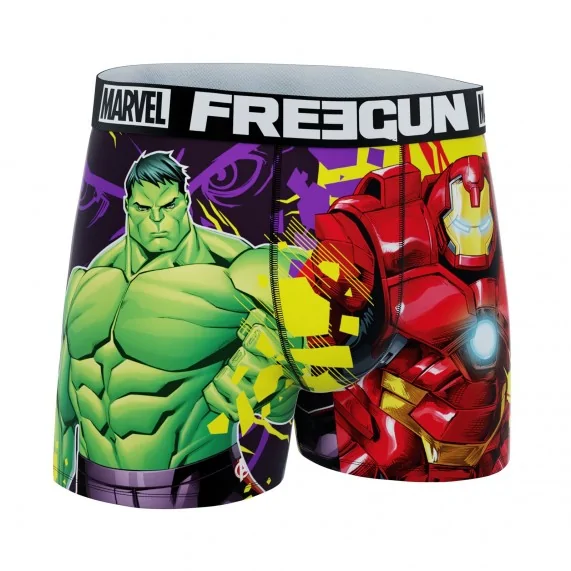 Calzoncillos para hombre Marvel Avengers Hulk & Iron Man (Boxers) Freegun chez FrenchMarket